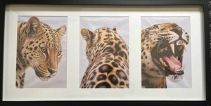 Set di 3 stampe artistiche con cornice leopardata, 40x50 cm - Foto 1 di 4