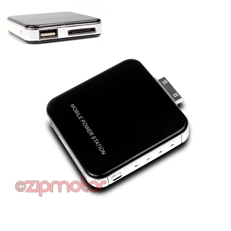 2200MAH ПОРТАТИВНЫЙ ВНЕШНИЙ ЧЕРНЫЙ АККУМУЛЯТОР ЗАРЯДНОЕ УСТРОЙСТВО USB IPHONE 4S 4 3GS IPOD NANO - Изображение 1 из 1