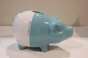 Tiffany & Co. Sparschwein Keramik blau & weiß klassisch - gebraucht BESCHREIBUNG LESEN - Bild 1 von 15