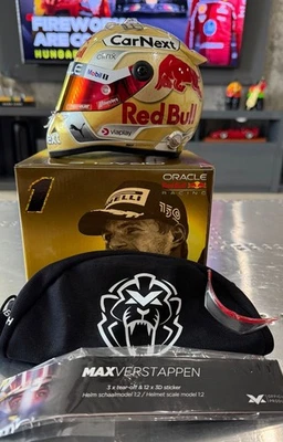 Max Verstappen 2022 World Champion 1:2 Scale  Golden Helmet Red Bull Racing - Image 1 of 4