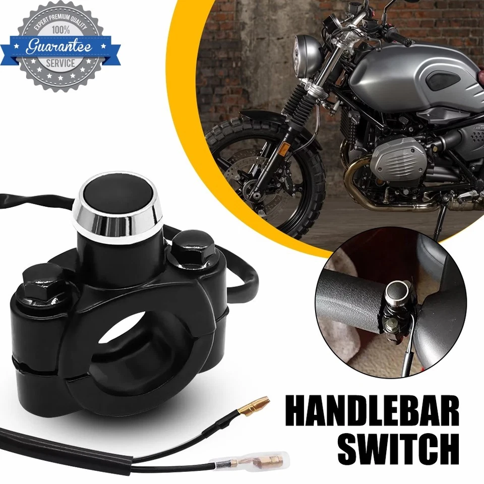 Interruptor universal para motocicleta 12V bocina montaje manillar pulsador arranque momentáneo Foto 1 de 4