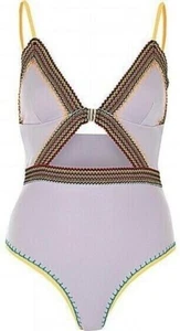 RIVER ISLAND One-Piece Monokini Swim Bathing Suit NEW London European Cut Out 8 - Picture 1 of 8