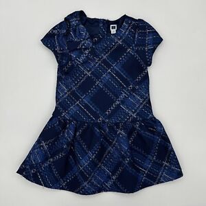 JANIE AND JACK Starry Night Blue Boucle Dress Size 3 3T