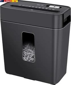 Paper Shredder for Home Use, 6-Sheet Cross-Cut Shredder,P-4 Higher Security,Smal - Picture 1 of 8