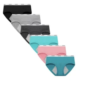 Teen Girl Underwear Menstrual Panties Leak-Proof 6 Pack 14-16 Years - Picture 1 of 5