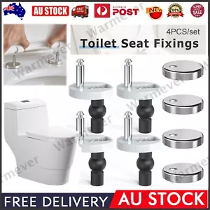 4x Toilet Seat Bolts and Screws Quick Release Top Hinge Fixings Replacement Part - Picture 1 of 11