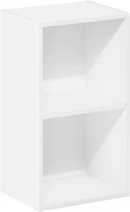 Furinno Luder Bookcase / Book / Storage, 2-Tier Cube, White - Picture 1 of 12
