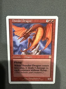 Thunder Dragon Starter 1999 Mtg Magic Lp Light Play - Picture 1 of 4