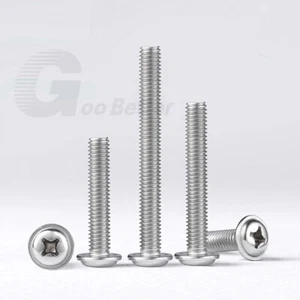 Flanged Phillips Pan Head Machine Screws Bolts M2 M2.5- M6 A2/A4 Stainless Steel - Picture 1 of 14