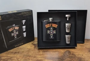 Guns N Roses Flachmann Set Kreuz Design Edelstahl Neu und Geschenk Verpackt - Bild 1 von 10