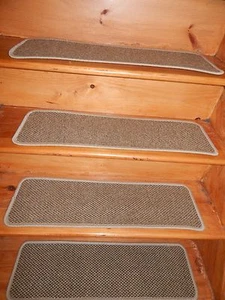 14 STEP 9"X 30" Stair Treads Staircase Step WOOL WOVEN CARPET. - Picture 1 of 5