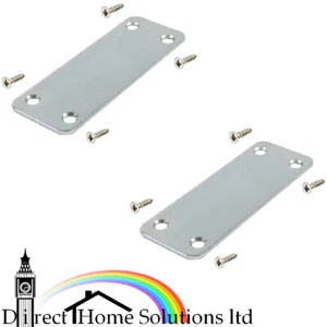 Hafele Set 2 x Steel Jointing Plates And Screws Flat Plate Hospa Screws Fixing - Picture 1 of 5