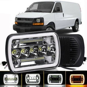 5x7" 7x6 LED Headlight Hi-Lo DRL For Chevy El Camino 1978-1981 Classic LUV Truck - Picture 1 of 10