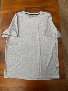 Real Essentials RE Men's Breathable Grey Polyester Short Sleeve T-Shirt (XXL) - Picture 1 of 6