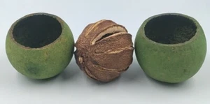 Lot of 3 Vintage Decorative Preserved Limes Faux Fruit Decor 2-1/2" Handmade - Picture 1 of 7
