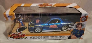 Jada Street Fighter 1:24 1993 Mazda RX-7 Die-Cast Car & Chun-Li Figure New - Picture 1 of 10