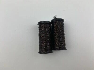 Lot Of 2 Kreinik 022 Brown #16 Medium Braid Thread Floss Sewing Canvas Work - Image 1 of 2