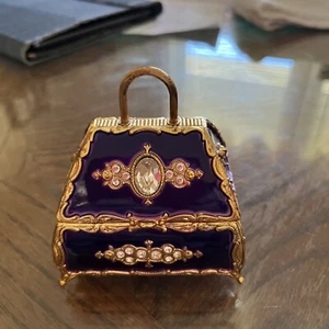 Royal Blue Handbag shaped Music Box by Splendid - Picture 1 of 7