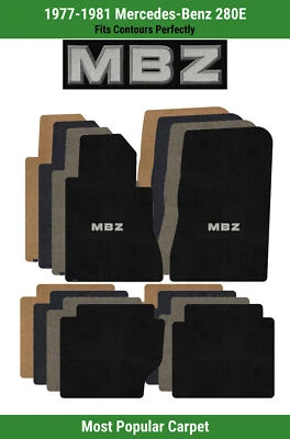 Alfombrillas delanteras y traseras Lloyd Ultimat para Mercedes-Benz 280E 77-81 con apliques MBZ Foto 1 de 4
