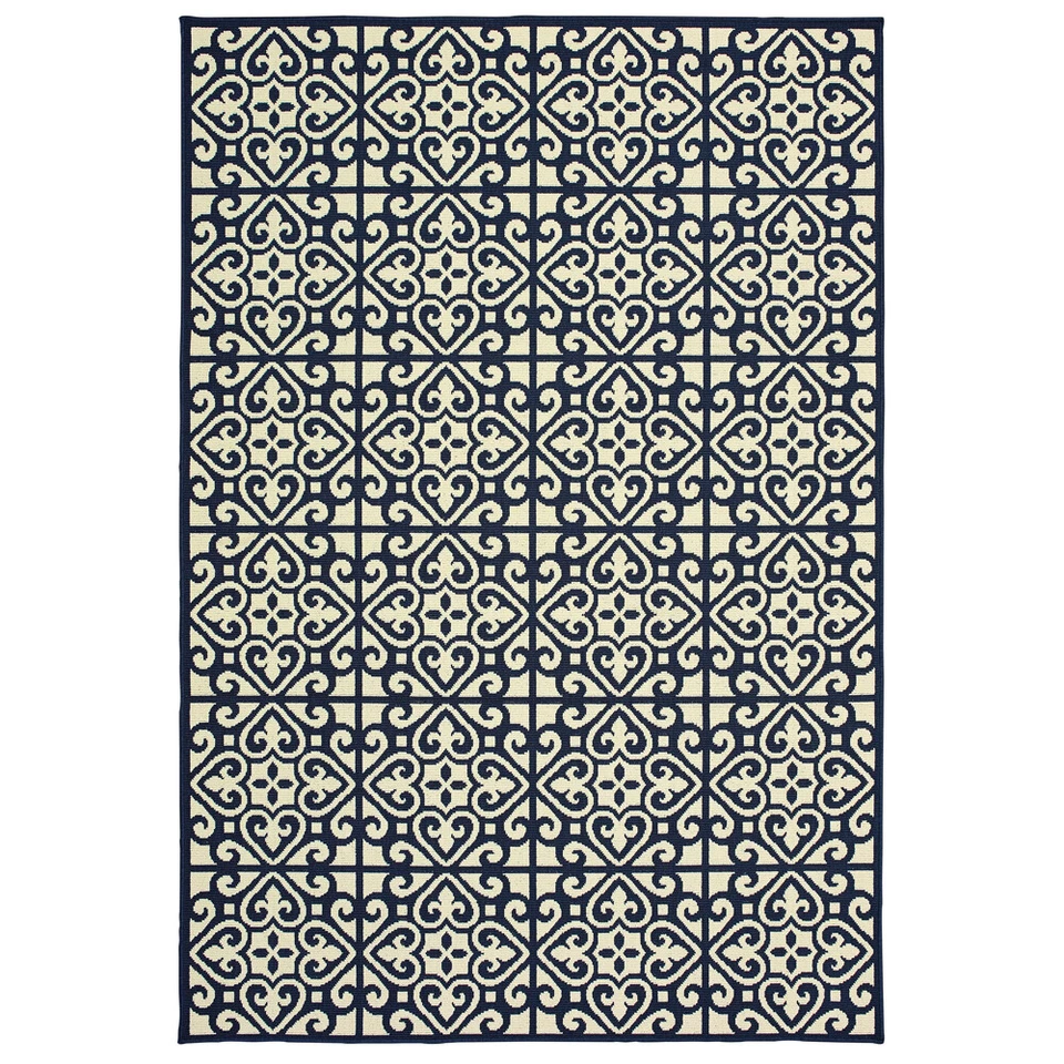 Alfombra Floral Esfinge Marfil Angulado Curvas Bloques Repetición Contemporánea 5927B Foto 1 de 1