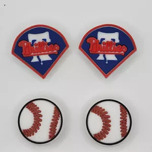 Dijes de zapatos de cocodrilo del equipo de béisbol Philadelphia Phillies de MLB - 4 piezas - Imagen 1 de 1