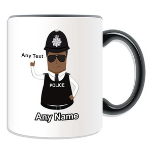 Personalisierte Geschenk Constable schwarz Polizisten Tasse Spardose Tasse PC SGT CID Helm - Bild 1 von 21