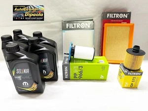 KIT TAGLIANDO FIAT TIPO 1.6 D DIESEL MJT 88 KW 120 CV 5L 0W30 SELENIA + 4 FILTRI - Foto 1 di 3