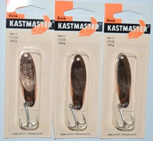 3 lures acme kastmaster casting jigging spoons 1/2oz copper Made USA - Picture 1 of 3