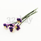 Dollhouse Miniature Garden Polymer Clay Flower Bouquet Pansy 1 Inch Scaled 1:12