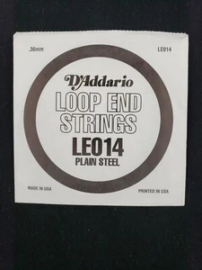 D'Addario LE014 Banjo / Guitar Plain Steel Loop End Single String .014" .36mm - Picture 1 of 2