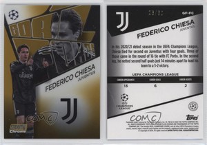 2022-23 Stadium Club Chrome UEFA Competitions Gold Refractor /50 Federico Chiesa