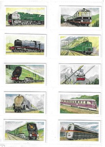 MORNING FOODS - World Locomotives (Blue Back) - 1954 - Set of 25 -VG