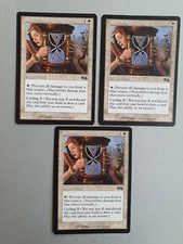 Rune of Protection: Blue x3, MTG Urza's Saga (1998) Common White Enchantment VNM