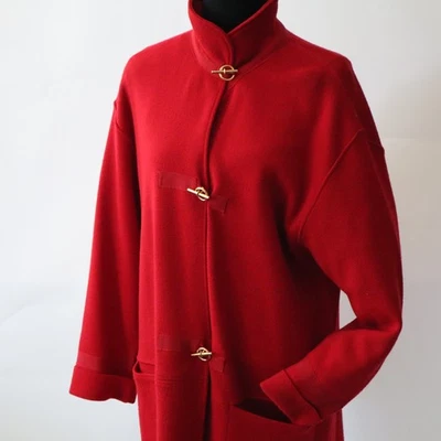 Vintage Royal Mer Bretagne Women's Sweater Cardigan Merino Wool, Red Sz 40 (10) - Image 1 of 4
