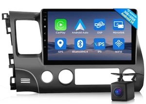 CAM+Para Honda Civic 10.1" Coche Estéreo Radio CarPlay Android 14 GPS Bluetooth WiFi - Imagen 1 de 20