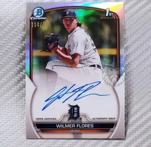 Wilmer Flores RC /499 📈2023 1st Bowman Chrome Silver Refractor Autograph CPA-WF - Bild 1 von 2