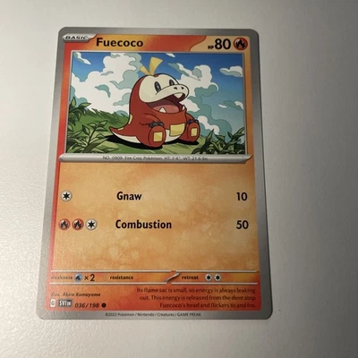 Fuecoco - 036/198 - Regular - Pokemon TCG - Common - Near Mint - Image 1 of 2