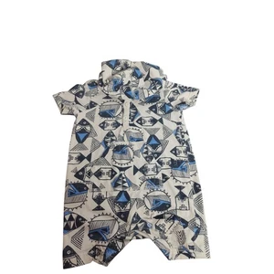 Tea Collection Puffer Fish Hooded Romper Short 18-24mos - Picture 1 of 3