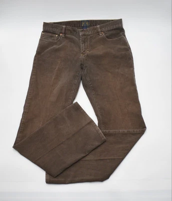 Polo Jeans Co. Ralph Lauren 灯芯绒棕色 Chino FlarePants 女式 10 - 32x32 — 第 1/4 张图片