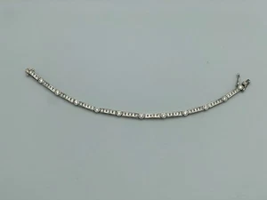 Elegante Pulsera Tenis Plata 925 Piedras Circonita Cúbica 7.5 9.25g Estampada Corea - Imagen 1 de 9