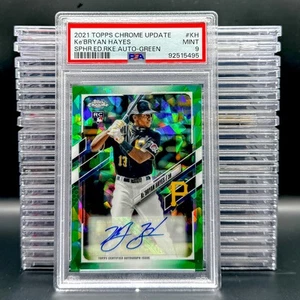 2021 Topps Chrome Ke'Bryan Hayes Rookie Autographs Green Refractor PSA 9 #/99 - Picture 1 of 2