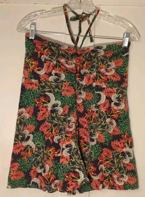 Юбка с бретелью через шею Patagonia Lithia размер M трансформируемая эластичная цветочный галстук тропическая - Изображение 1 из 4