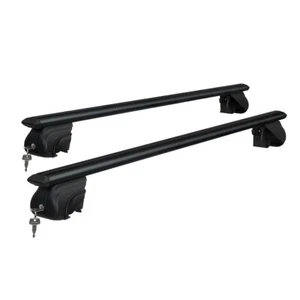Universal Car Roof Rack Aluminium Cross Bars Adjustable 135cm Black Upgraded - Picture 1 of 8