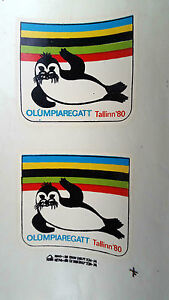 XXII Moscow-1980 Olympics Game SAILING Tallinn Mascot VIGRI Decal Water Pictures