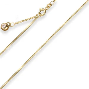 1,4mm Curb Chain Anklet Foot From 333 Yellow Gold 25cm - Imagen 1 de 1