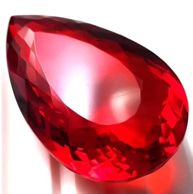 Topázio vermelho brasileiro natural 1000 quilates AAA+ corte de pera melhor pedra preciosa solta certificada - Imagem 1 de 4