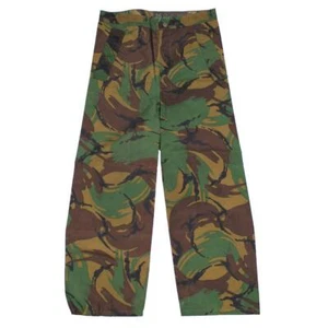 Pantalones de lluvia genuinos con excedentes del ejército británico DPM de camuflaje - Imagen 1 de 1