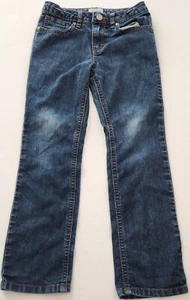 Girls Circo Jeans Kids Size 6 Straight Leg Adjustable Waist, Distressed on front - Picture 1 of 10