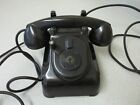 Vintage LEICH Black Hand Crank No Dial Telephone Leich phone 1940's 1950's