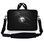 17.3" 17.4 Laptop Sleeve Bag Case w Handle & Shoulder Strap Ying Yang Black SP04